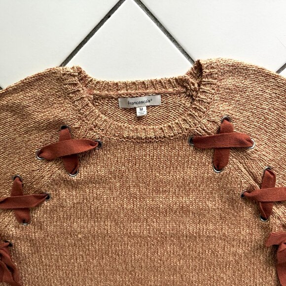 Chic lace-up ribbon sweater (brand new!) - Picture 3 of 16